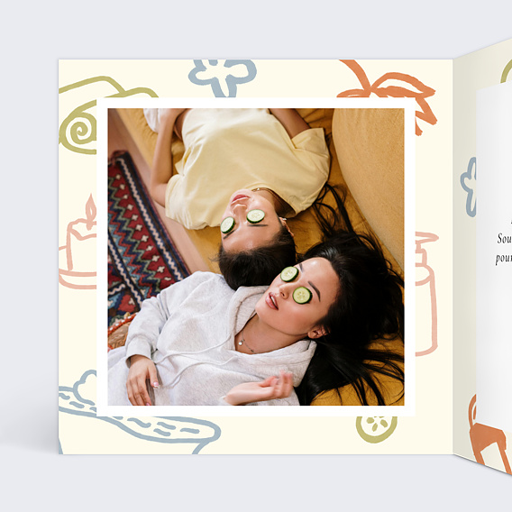 Carte anniversaire Bon pour un spa Intérieur Gauche