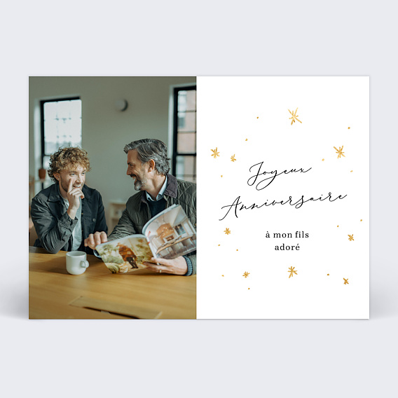 Carte anniversaire Année Étincelante Après 1