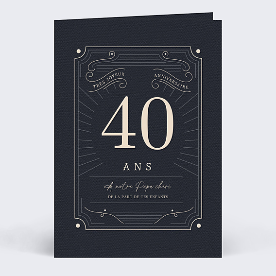Carte anniversaire Âge Vintage