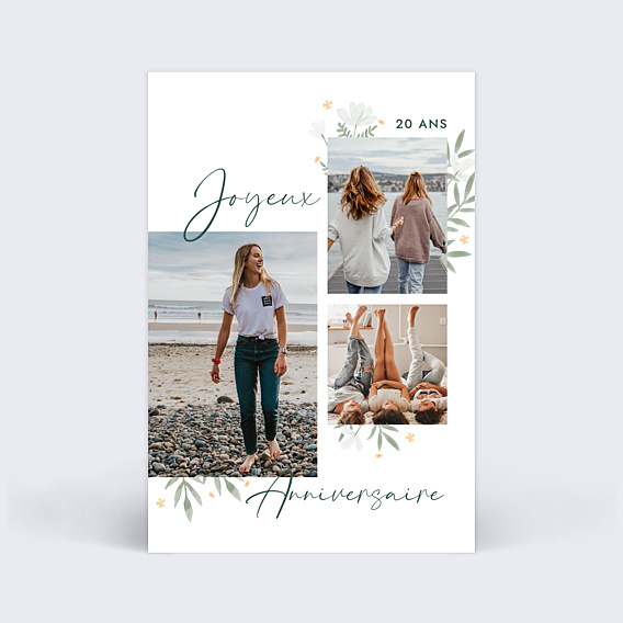 Anniversaire Adulte Fleurs en Fête