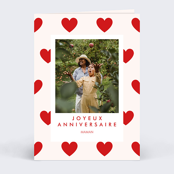 Carte anniversaire 1001 cœurs