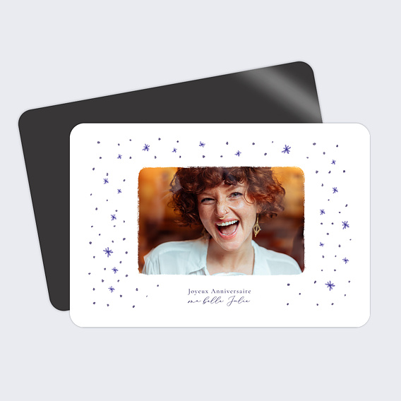 Carte anniversaire Étoiles Bleues