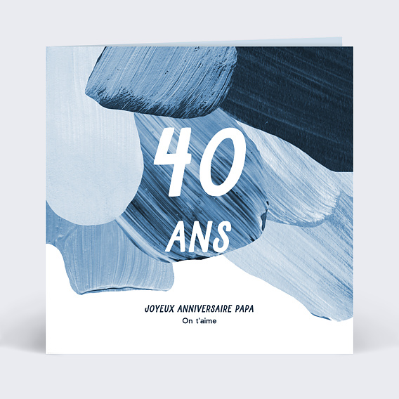 Carte anniversaire adulte Azure