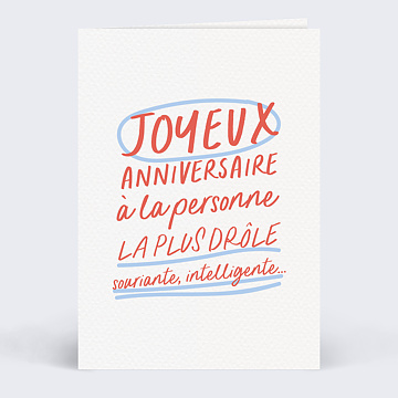 Carte anniversaire adulte Détail caché