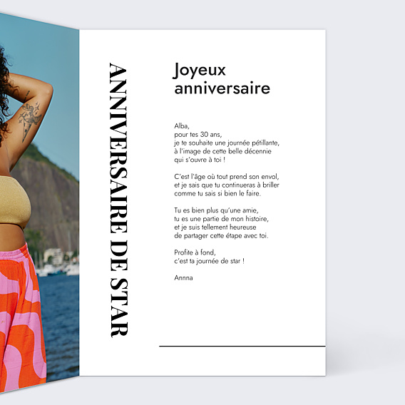 Anniversaire Adulte Portrait magazine