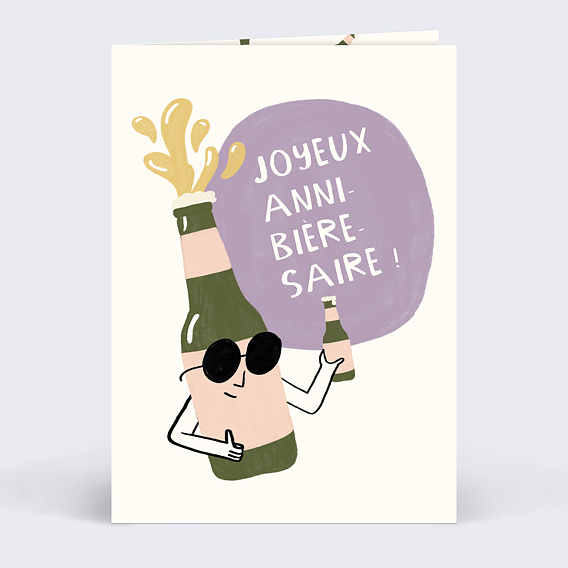 Carte anniversaire Anni-bière-saire