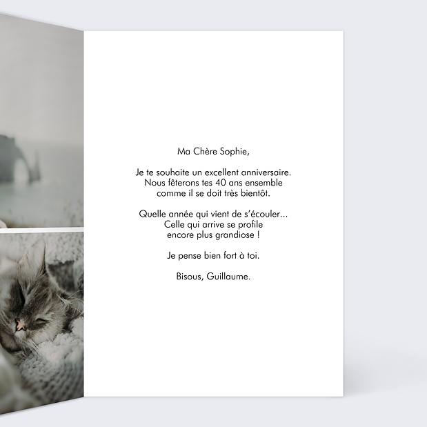 Anniversaire Adulte Photo Pleine Page Intérieur Droit
