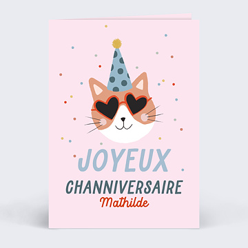 Anniversaire Adulte Chat Festif