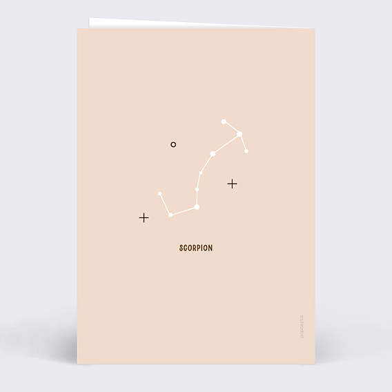 Carte anniversaire Astro Scorpion Verso