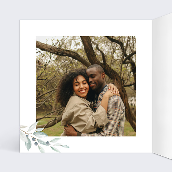 Carte anniversaire Couronne d'Oliviers Intérieur Gauche