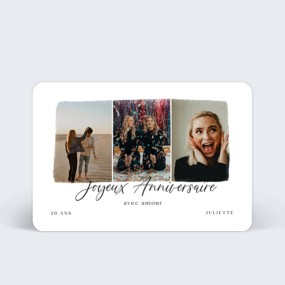Anniversaire Adulte Triptyque Original