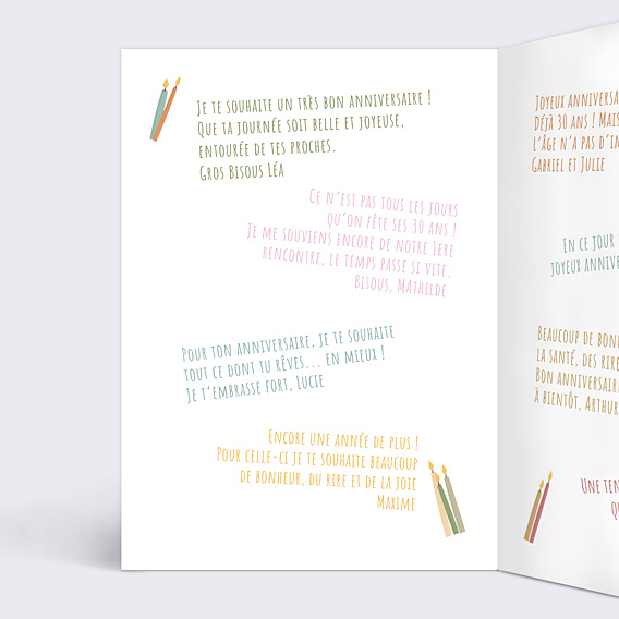 Anniversaire Adulte Bougies Multicolores