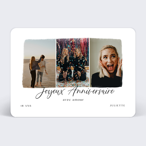 Carte anniversaire Triptyque Original