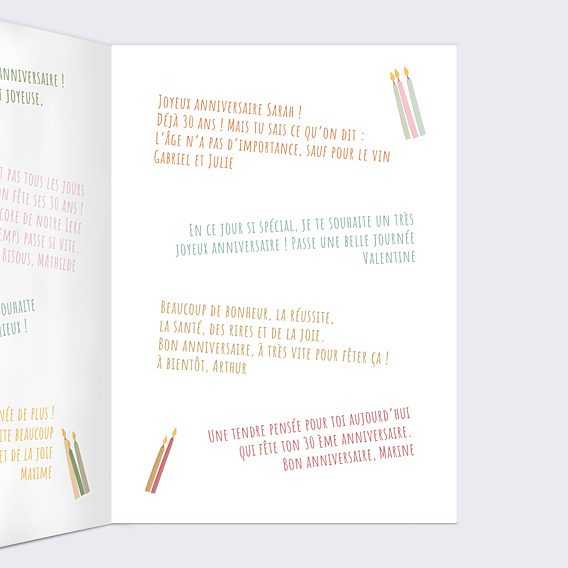 Anniversaire Adulte Bougies Multicolores