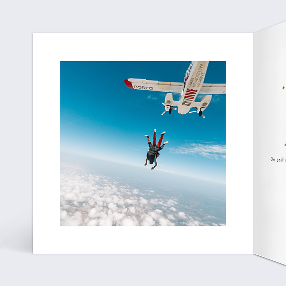 Carte anniversaire Bon Pour Parachute Intérieur Gauche