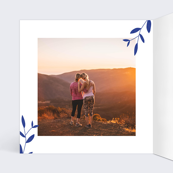 Carte anniversaire adulte Courrier Fleuri Intérieur Gauche