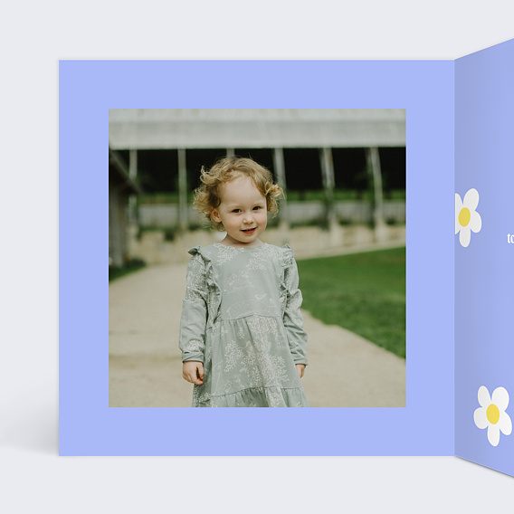 Carte anniversaire Fleurs Colorées Intérieur Gauche