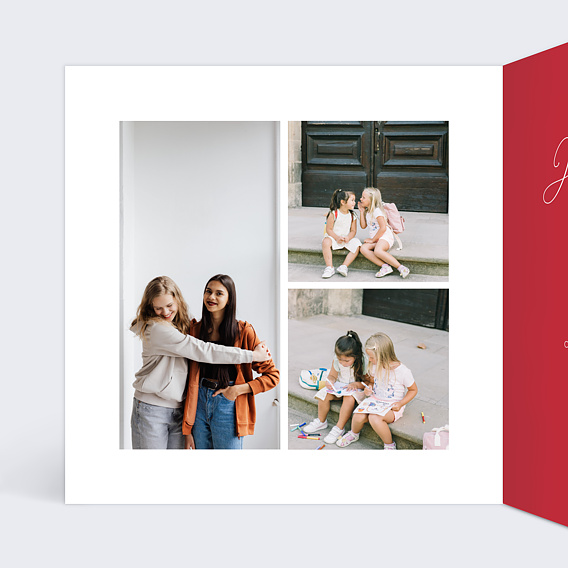 Carte anniversaire Forme Cœur Intérieur Gauche