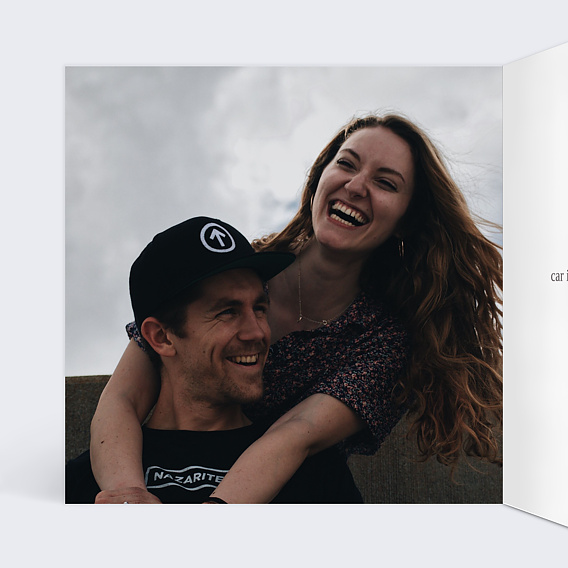 Carte anniversaire Gravure Kraft Intérieur Gauche