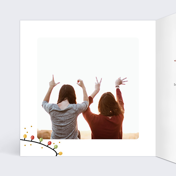 Carte anniversaire Guirlande Intérieur Gauche