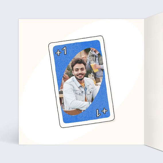 Carte anniversaire Plus 1  Intérieur Gauche