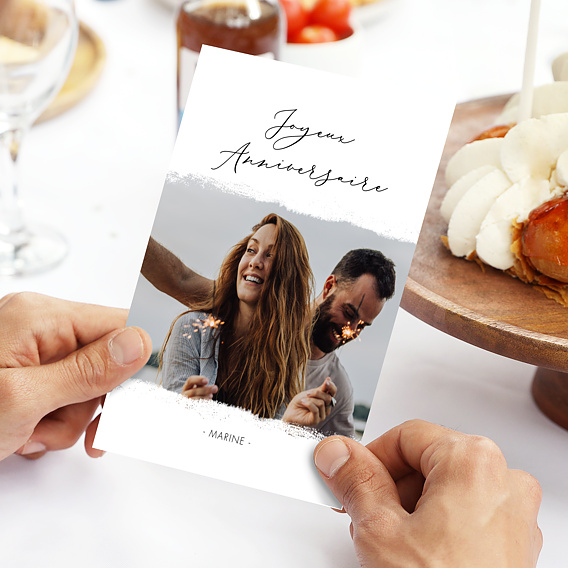 Carte anniversaire adulte Manuscrite