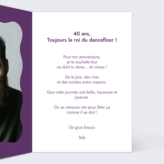 Anniversaire Adulte Portrait en danseur disco