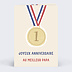 Carte anniversaire Médaille