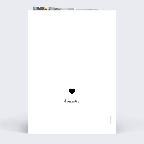 Carte anniversaire Photo Paillettes Verso