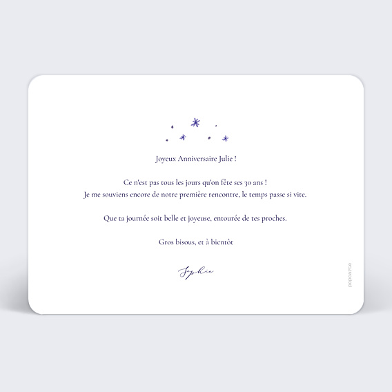 Anniversaire Adulte Étoiles Bleues