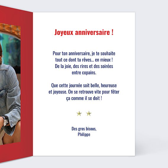 Anniversaire Adulte Portrait en footballeur