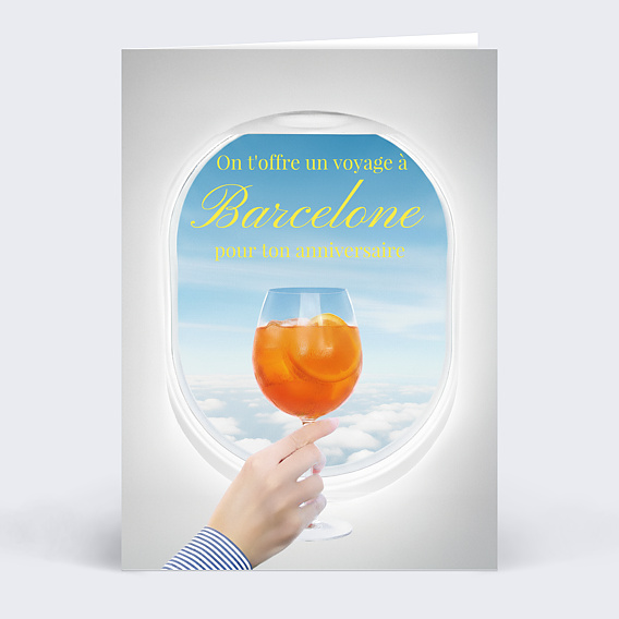Carte anniversaire Bon pour un voyage