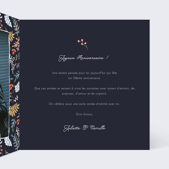 Carte anniversaire Folklore Intérieur Droit