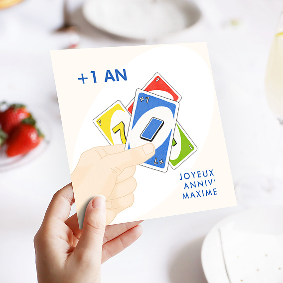 Carte anniversaire Plus 1  Après 4
