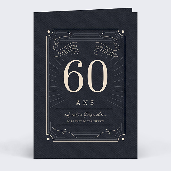 Carte anniversaire Âge Vintage