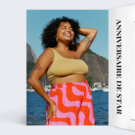 Carte anniversaire Portrait magazine Intérieur Gauche