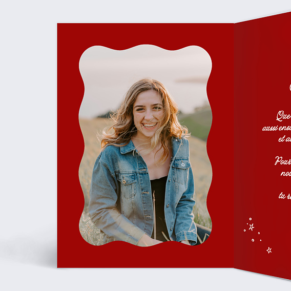 Carte anniversaire Gâteau dessiné Intérieur Gauche