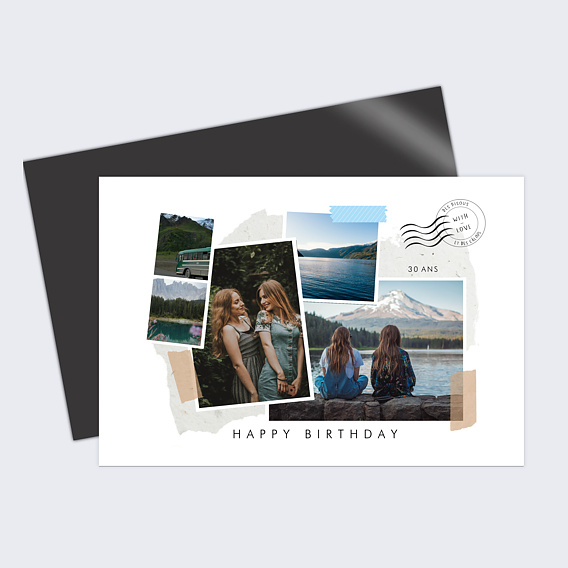 Carte anniversaire Scrapbooking Après 1