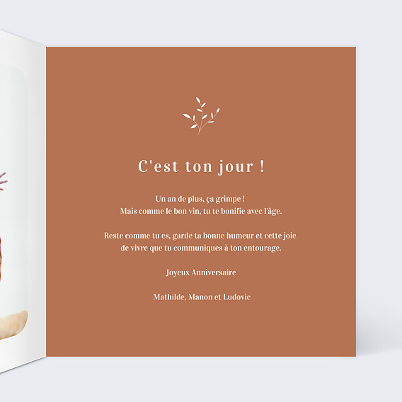 Carte anniversaire Pêle Mêle Camargue Intérieur Droit