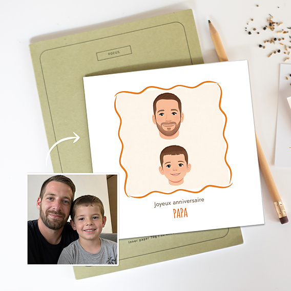 Anniversaire Adulte Visages minimalistes