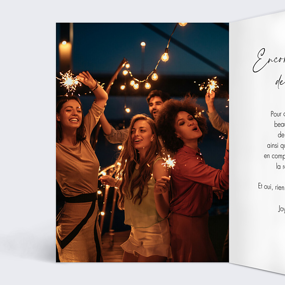 Carte anniversaire Ton Anniversaire Intérieur Gauche