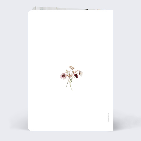 Carte anniversaire Couronne de Fleurs Sauvages Verso