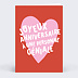 Carte anniversaire adulte Coeur Génial