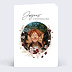 Carte anniversaire adulte Couronne de Fleurs Sauvages Recto