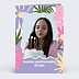 Carte anniversaire adulte Fleurs modernes