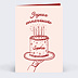 Carte anniversaire adulte Gâteau dessiné