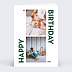 Carte anniversaire adulte Typo Chic