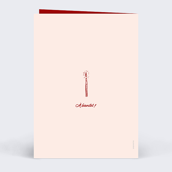 Carte anniversaire Gâteau dessiné Verso