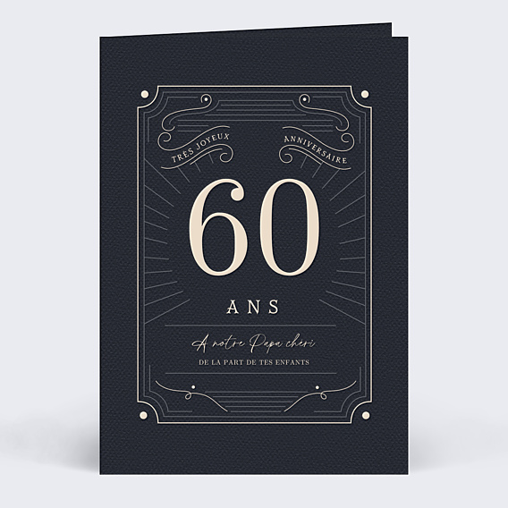 Carte anniversaire Âge Vintage