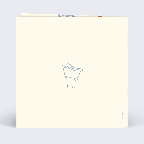 Carte anniversaire Bon pour un spa Verso